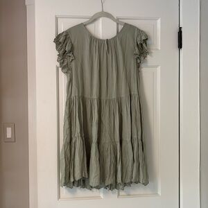 Aritzia green/gray shift dress